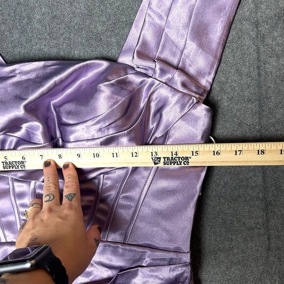 Milly Bridal Formal Off Shoulder Dress Purple Womens Size 8 NWOT - Picture 5 of 9